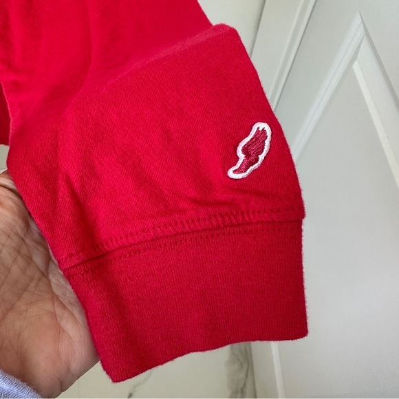 Georgia Red Long Sleeve Crew Neck Pocket Tee Shirt Size Small - Picture 8 of 14